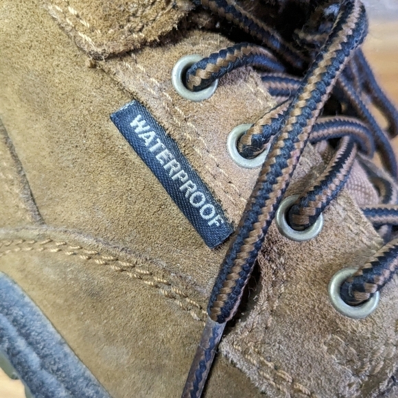 Brahmin Size 5.5 Brown‎ Leather Waterproof Steel Toe Work Boots - Picture 6 of 8